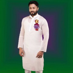 Printed Men's Semi Long Punjabi
