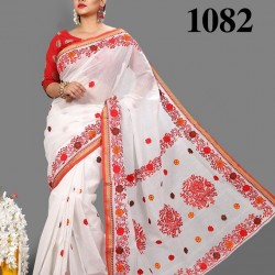 pure mulin silk saree