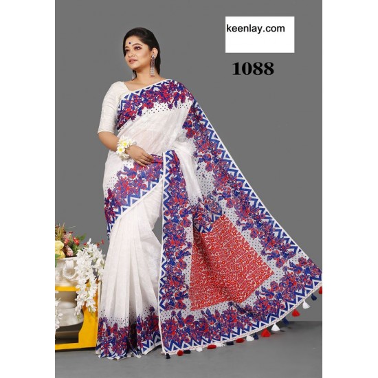 pure mulin silk saree 