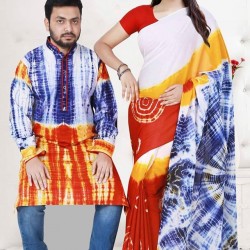 Couple Dress Saree and Panjabi 