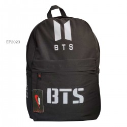 Glitter Black College Backpack With BTS Logo EP2023