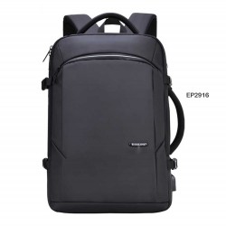 Shaolong 2020-2# 19 Inch Premium Quality Laptop Business And Travel Backpack With USB Port (Black) EP2916