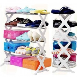 5 Tier/Layer Fold-able Stainless Steel Shoe Rack

