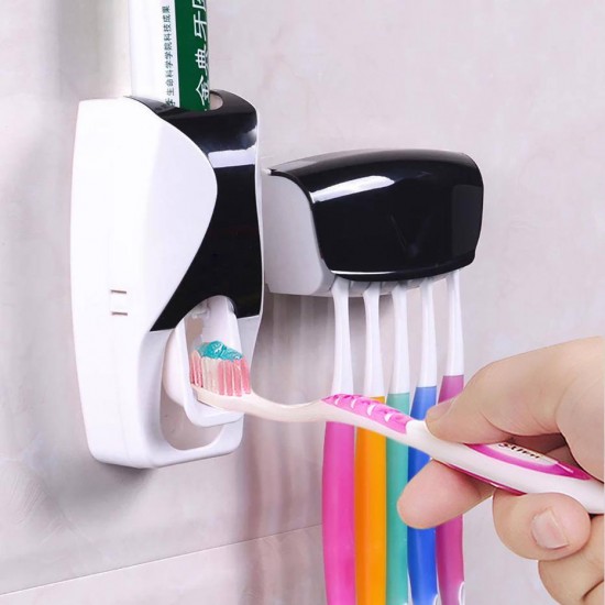  toothpaste dispenser with brush holder