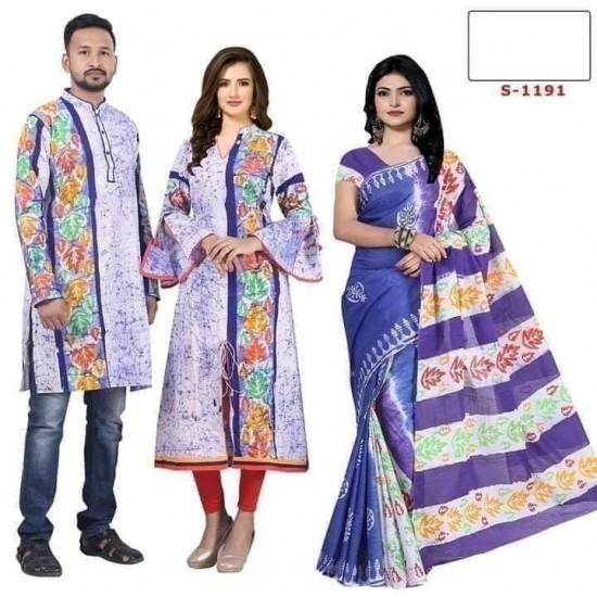 আরামদায়ক সুতি বাটিক শাড়ি