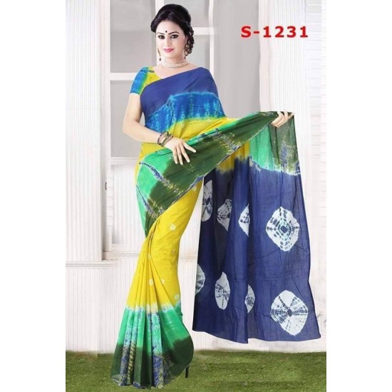 আরামদায়ক সুতি বাটিক শাড়ি