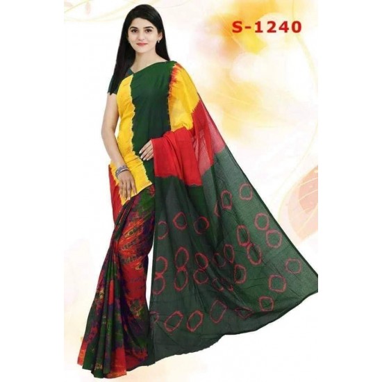 আরামদায়ক সুতি বাটিক শাড়ি