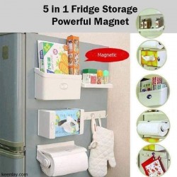 5 in 1 Magnetic Fridge Shelf Storage Set Organiser
