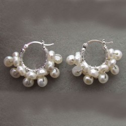 White Pearl Earrings
