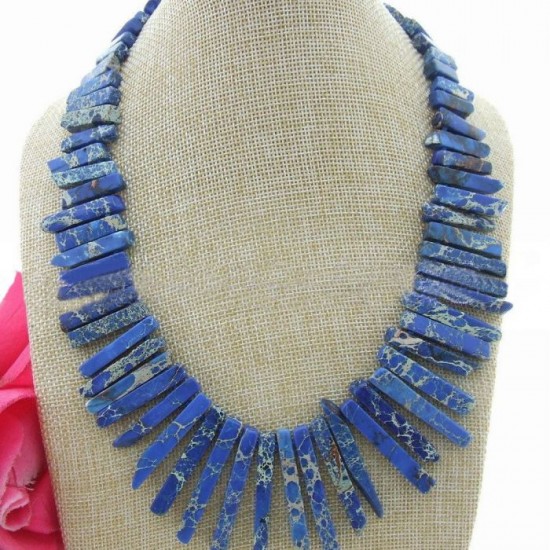 Blue Imperial Stone Necklace
