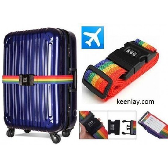 Luggage lock safe belt strap