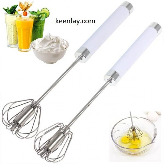 Press and Spin Action Whisk Set of 2