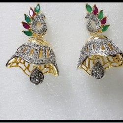 Original Gold plated Diamondcut Ear Ring (Jhumka)