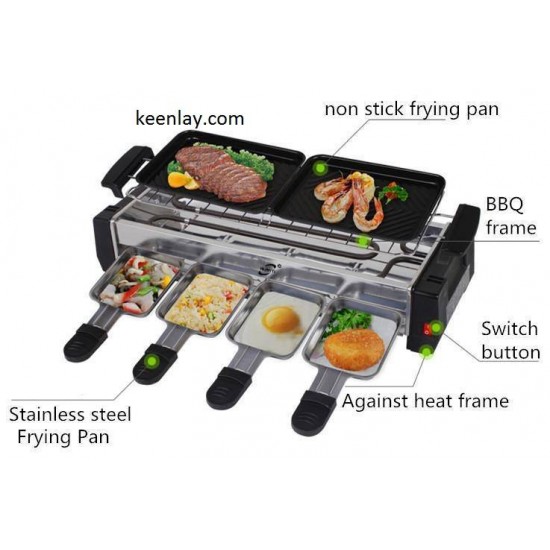 Hy-9099a 3-in-1 Smokeless Electric BBQ Grill